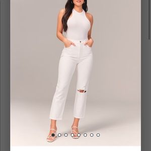 Abercrombie high rise ankle straight